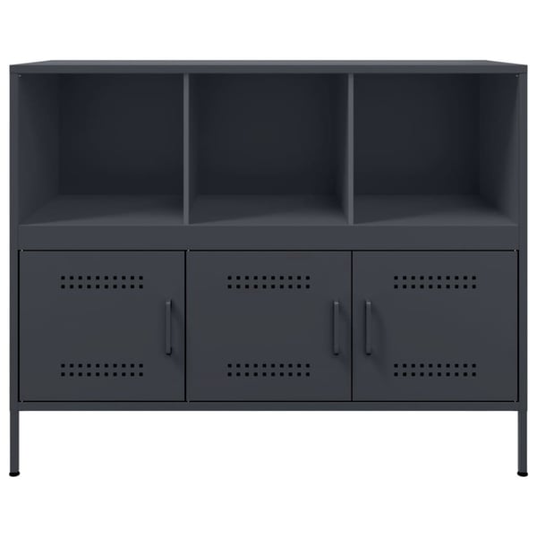 vidaXL Skjenk antrasitt 100,5x39x79 cm stål