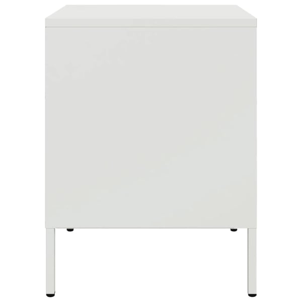 vidaXL Nattbord 2 stk hvit 36x39x50,5 cm stål