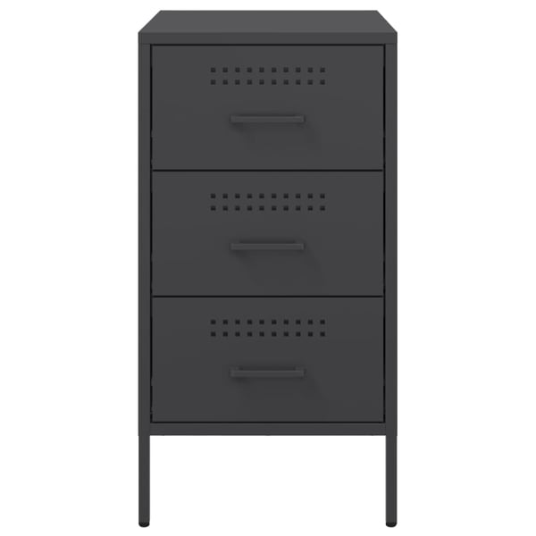 vidaXL sengeborde 2 stk. 36x39x68 cm stål sort