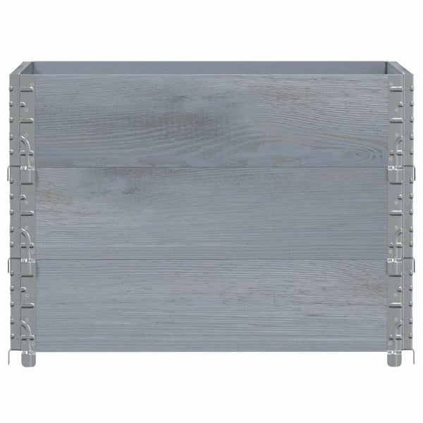 vidaXL Pallekarmer 3 stk grå 80x60 cm heltre furu