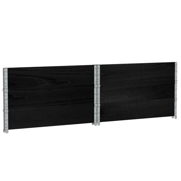 vidaXL Pallekarmer 3 stk svart 100x100 cm heltre furu