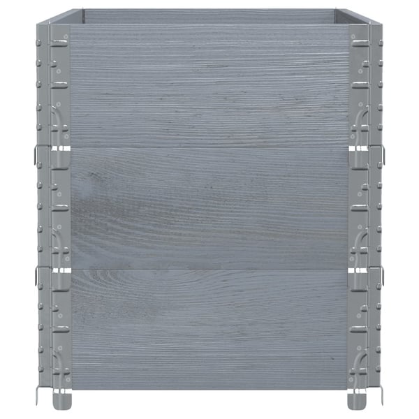vidaXL Pallekarmer 3 stk grå 100x50 cm heltre furu