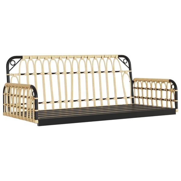 vidaXL gyngebænk med hynder 105x58x38 cm polyrattan og stål