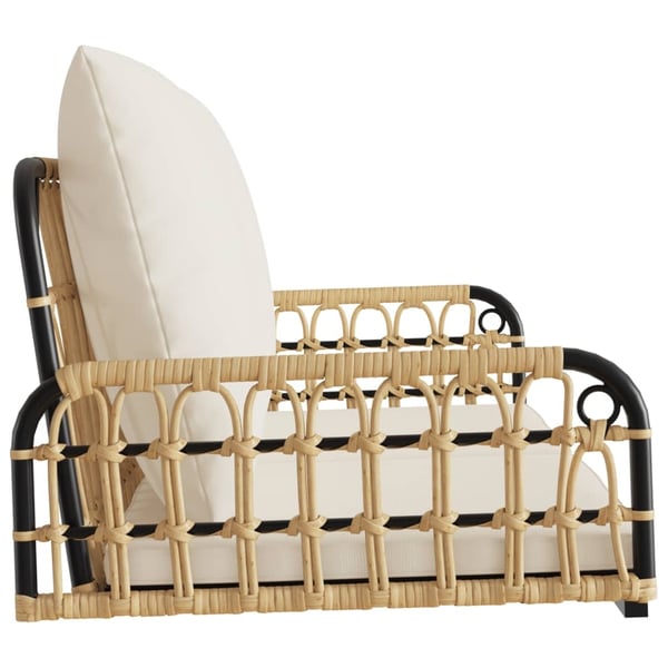 vidaXL gyngebænk med hynder 105x58x38 cm polyrattan og stål