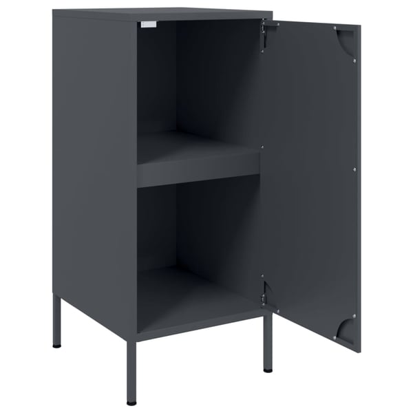 vidaXL Skjenker 2 stk antrasitt 36x39x79 cm stål