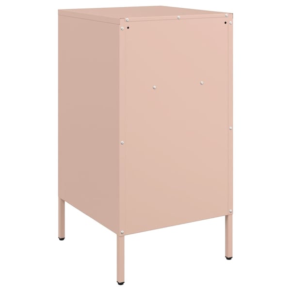 vidaXL Nattbord rosa 36x39x68 cm stål
