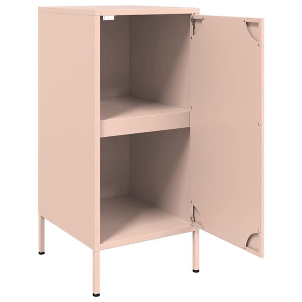 vidaXL Skjenker 2 stk rosa 36x39x79 cm stål