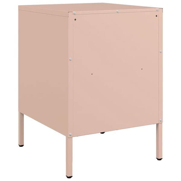 vidaXL Nattbord 2 stk rosa 36x39x50,5 cm stål