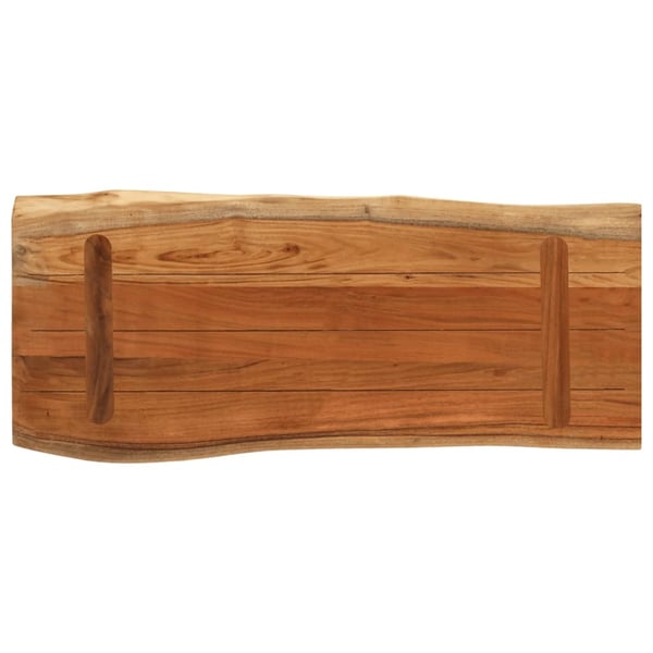 vidaXL Vegghylle 80x40x3,8 cm rektangulær heltre akasie naturlig kant