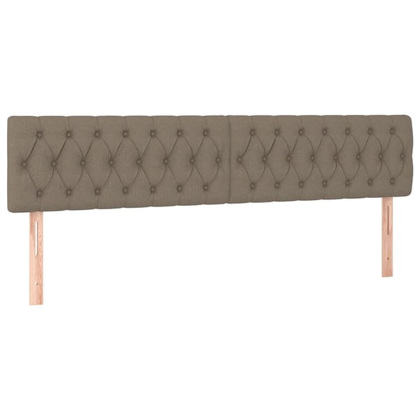 vidaXL kontinentalseng med madras 120x190 cm stof gråbrun