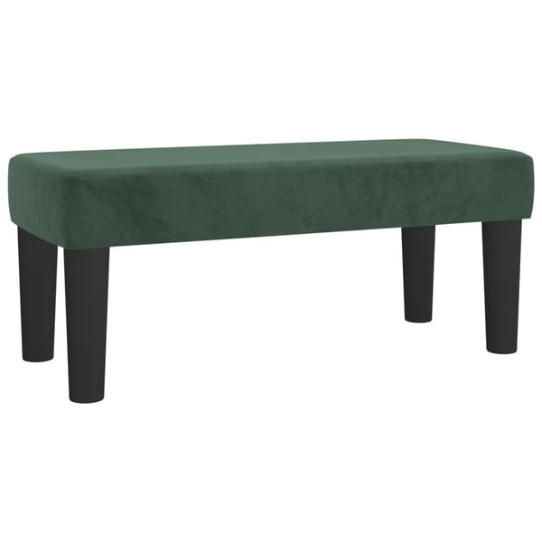 vidaXL Ramsäng med madrass mörkgrön 120x190 cm sammet