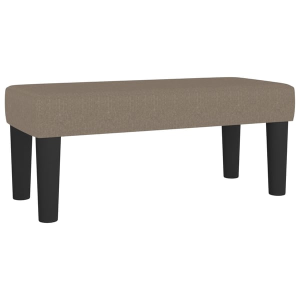 vidaXL kontinentalseng med madras 120x190 cm stof gråbrun