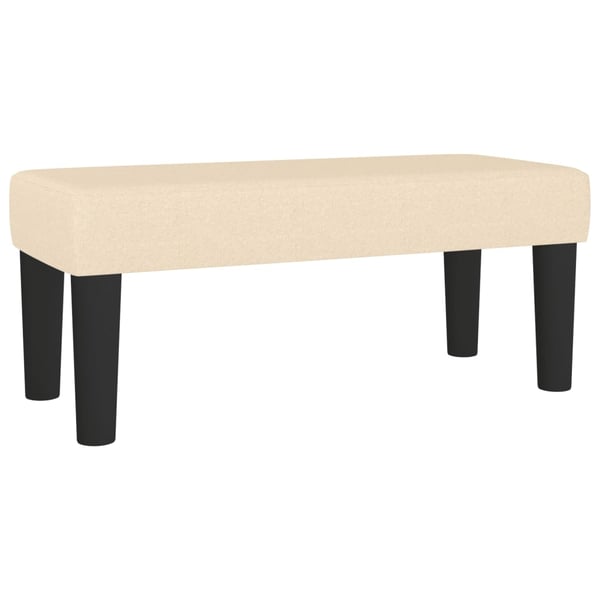 vidaXL kontinentalseng med madras 120x190 cm stof cremefarvet
