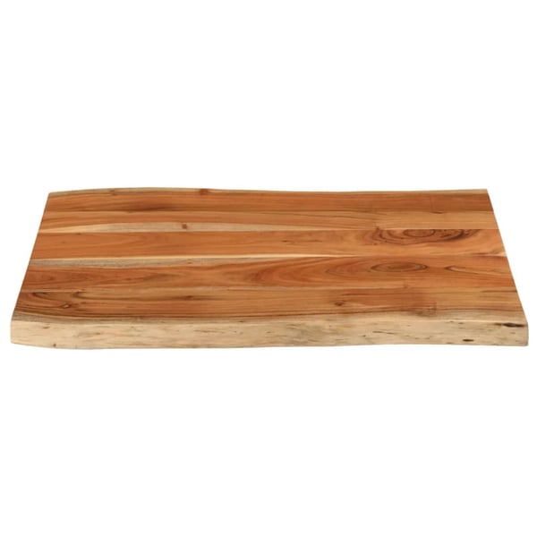 vidaXL Bordplate 90x60x2,5 cm rektangulær heltre akasie naturlig kant