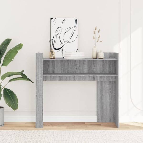 vidaXL Konsollbord grå sonoma 100x35x90 cm konstruert tre