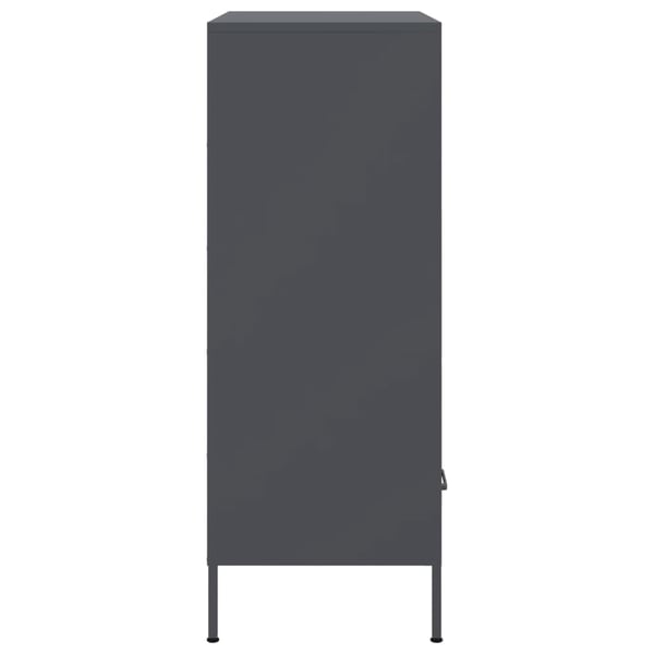 vidaXL Highboard antrasitt 68x39x101,5 cm stål