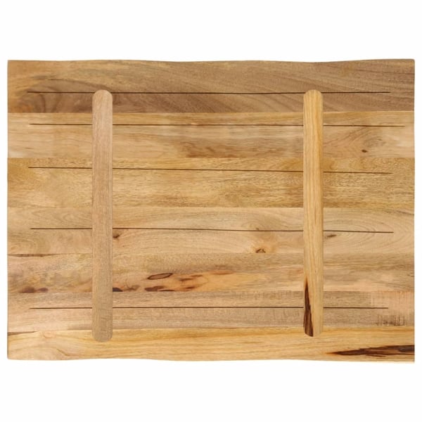 vidaXL Bordplate naturlig kant 80x60x3,8 cm grovt heltre mangotre