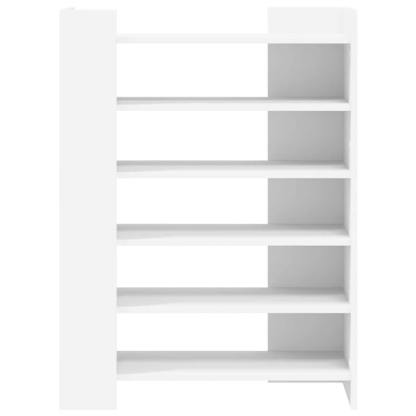 vidaXL Skohylle hvit 74,5x37,5x100 cm konstruert tre