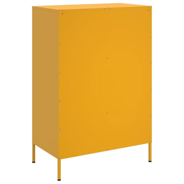vidaXL Kaappi sinapinkeltainen 68x39x101,5 cm teräs