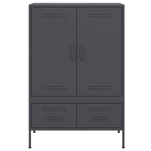 vidaXL Highboard antrasitt 68x39x101,5 cm stål