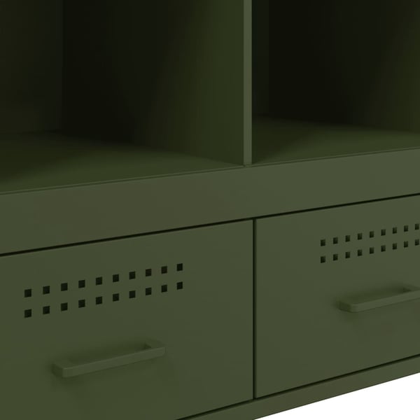 vidaXL Highboard olivengrønn 68x39x101,5 cm stål