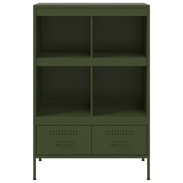 vidaXL Highboard olivengrønn 68x39x101,5 cm stål