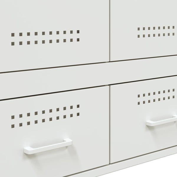 vidaXL Highboard hvit 68x39x101,5 cm stål