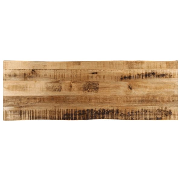 vidaXL bordplade 110x40x2,5 cm naturlig kant massivt ru mangotræ