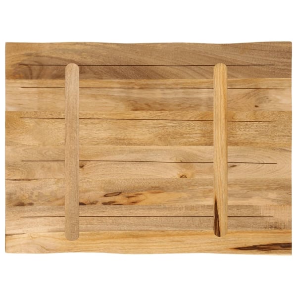 vidaXL Bordplate naturlig kant 80x60x2,5 cm grovt heltre mangotre