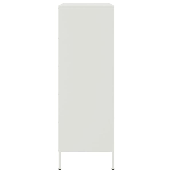 vidaXL Highboard hvit 68x39x113 cm stål