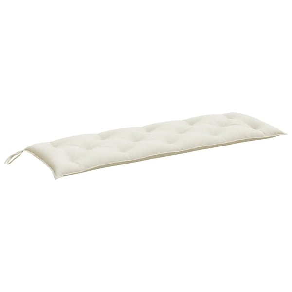 vidaXL hynder til havebænk 2 stk. 150x50x7 cm stof meleret cremefarvet