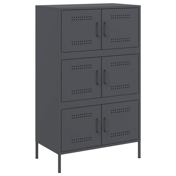 vidaXL Kaappi antrasiitti 68x39x113 cm teräs