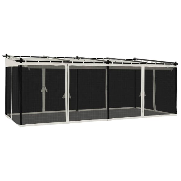 vidaXL Markise Hvit 3,5 x 2,5 m Metall