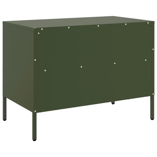 vidaXL TV-benker 2 stk olivengrønn 68x39x50,5 cm stål