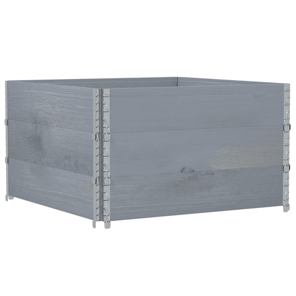 vidaXL Hageplantekasse grå 100x100 cm heltre furu