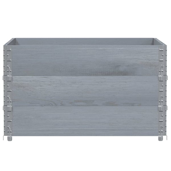 vidaXL Hageplantekasse grå 100x100 cm heltre furu