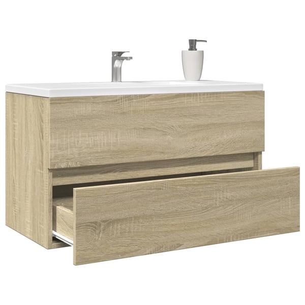 vidaXL Servantskap sonoma eik 80x38,5x45 cm sponplate