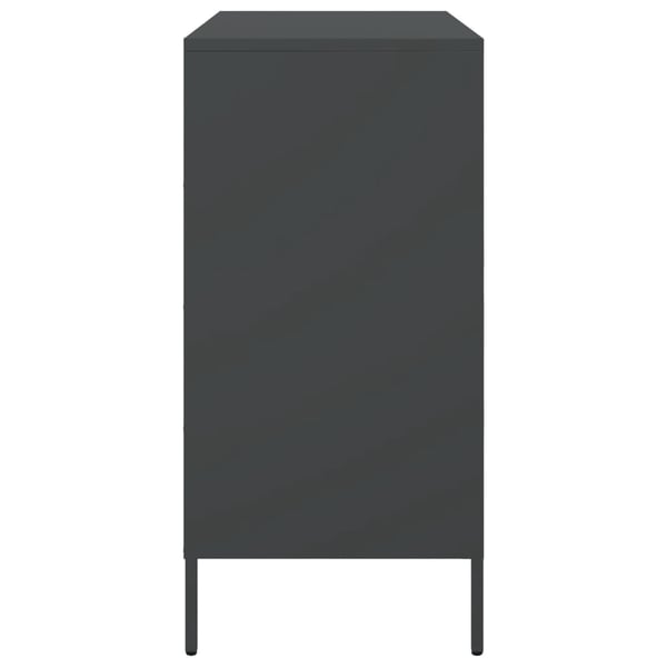 vidaXL skænk 68x39x79 cm stål sort
