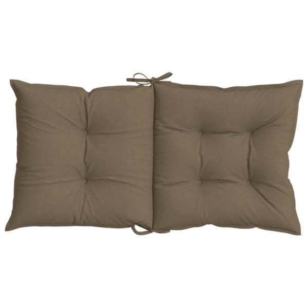 vidaXL stolehynder med lav ryg 2 stk. 100x50x7 cm stof gråbrun