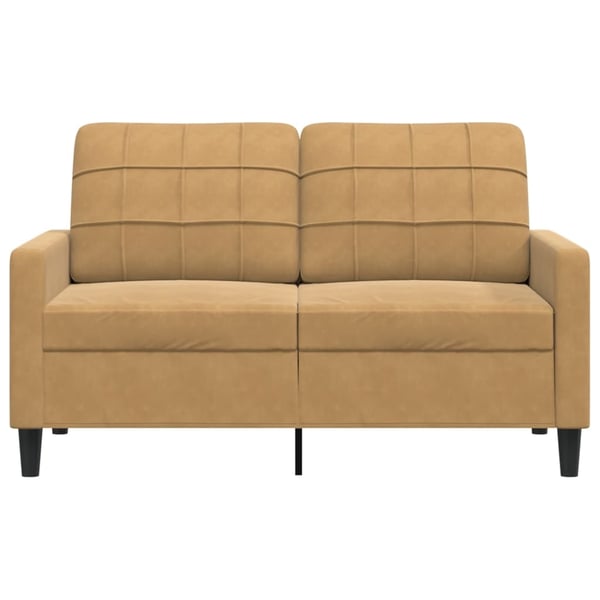 vidaXL 2-sitssoffa brun 120 cm sammet