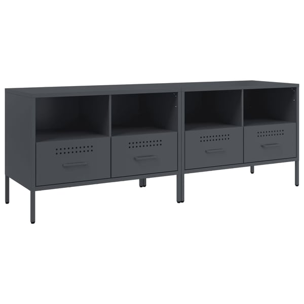 vidaXL TV-benker 2 stk antrasitt 68x39x50,5 cm stål