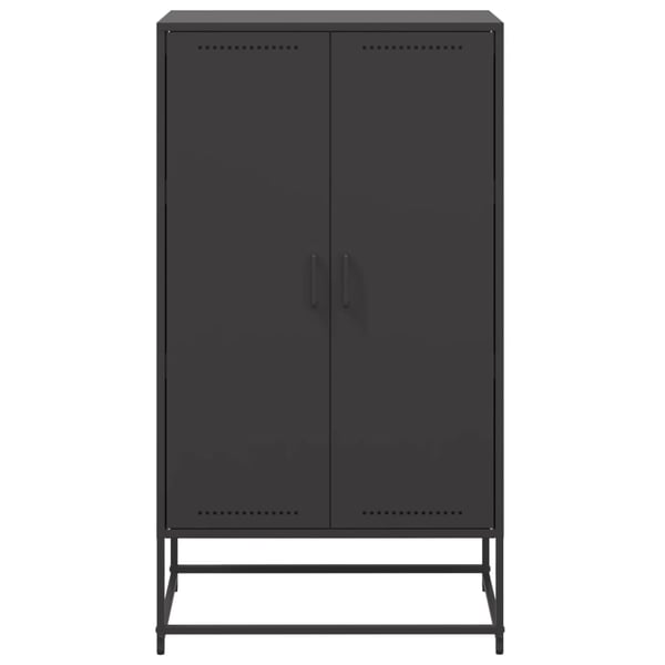 vidaXL skab 68,5x38,5x123,5 cm stål sort