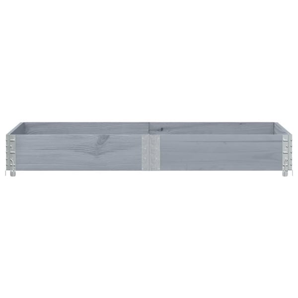 vidaXL Hageplantekasse grå 150x50 cm heltre furu