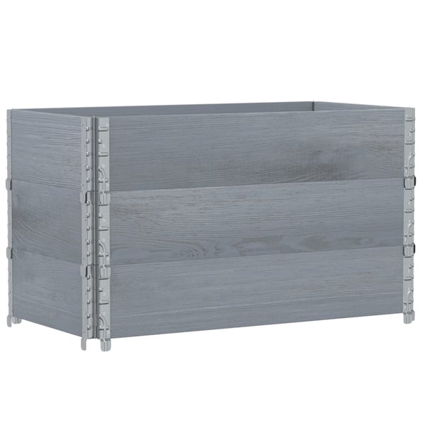 vidaXL Kukkalaatikko harmaa 100x50 cm täysi mänty