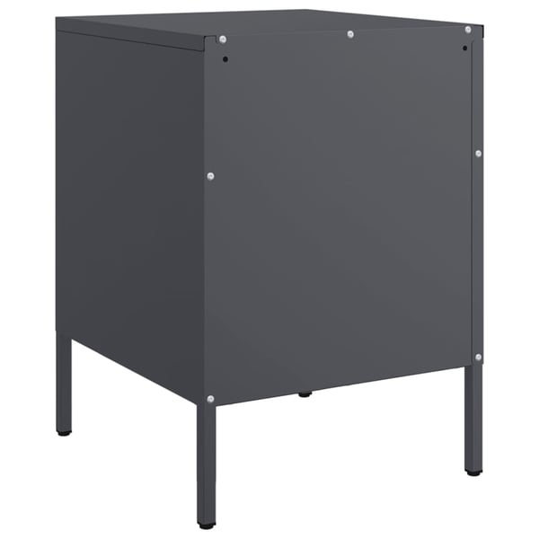 vidaXL Nattbord 2 stk antrasitt 36x39x50,5 cm stål