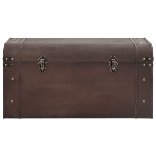vidaXL Aarrearkku salvoilla tummanruskea 79,5x39,5x39,5 cm vaneri