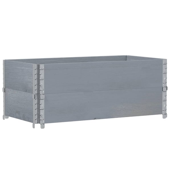 vidaXL Hageplantekasse grå 100x50 cm heltre furu