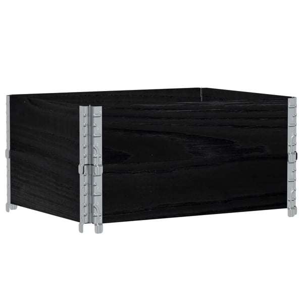 vidaXL Hageplantekasse svart 80x60 cm heltre furu