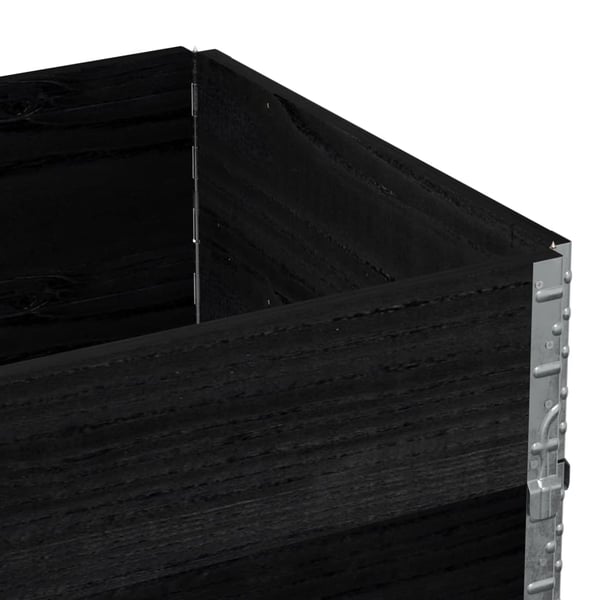 vidaXL Hageplantekasse svart 80x60 cm heltre furu
