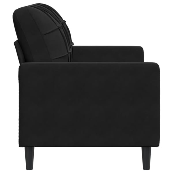 vidaXL 2-personers sofa 120 cm fløjl sort